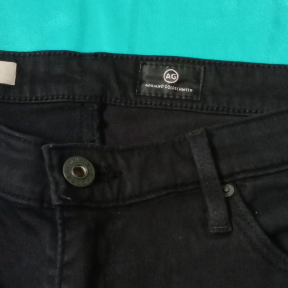 AG BLACK SLIM STRAIGHT CUFFED, SIZE 28 - Picture 5 of 14